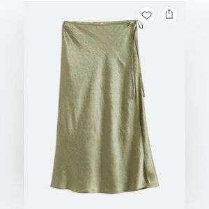 NWT Olive Skies Are Blue Shay Satin Skirt